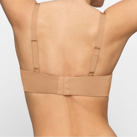 NWT SKIMS No Show Unlined Balconette Bra in Ochre 32B - Picture 4 of 7